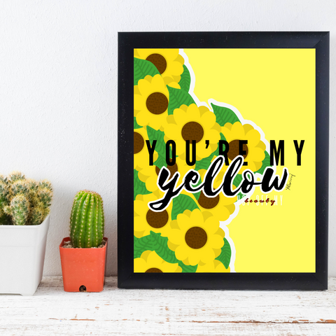 Yellow Quote Print | Glossy